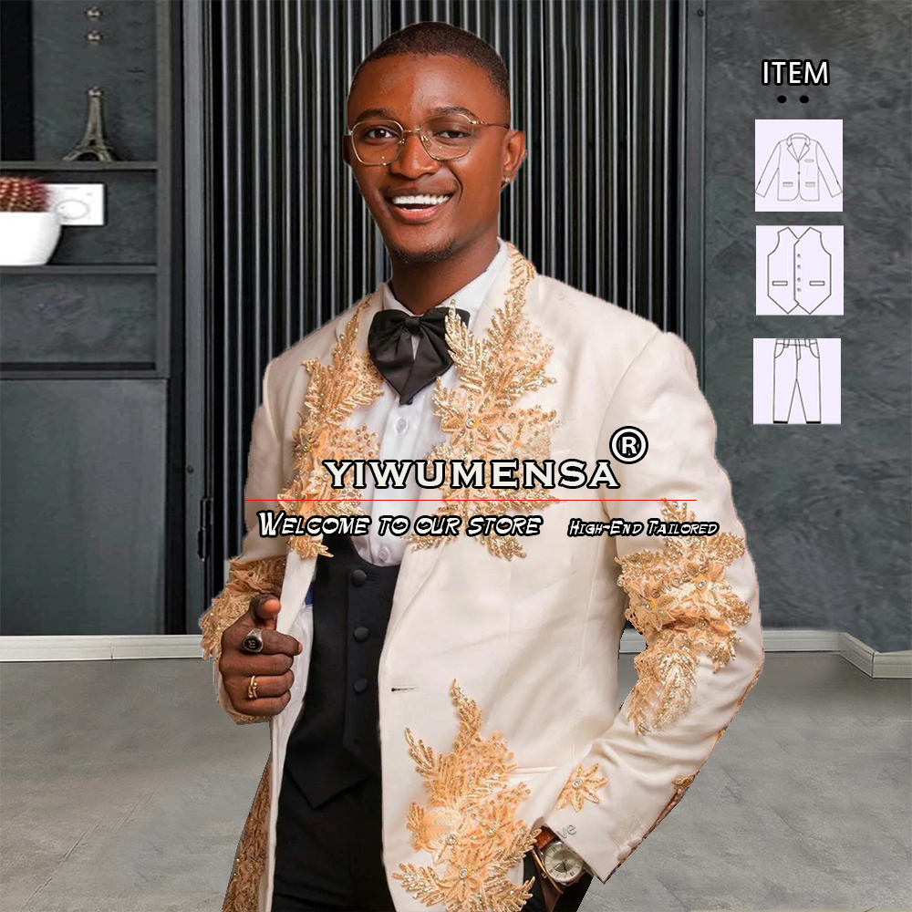 Men'S Luxury Formal Wear - Customized 3 Pieces Suits Men Formal