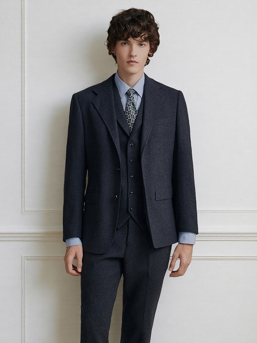 Premium Grey 55% Wool Men's Su - Men'S Formal Wear In Winter review and price