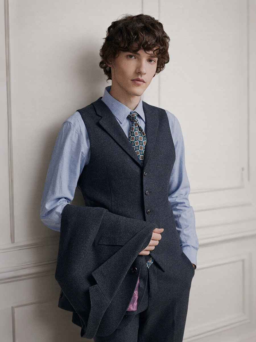 Premium Grey 55% Wool Men's Su - Men'S Formal Wear In Winter review and price