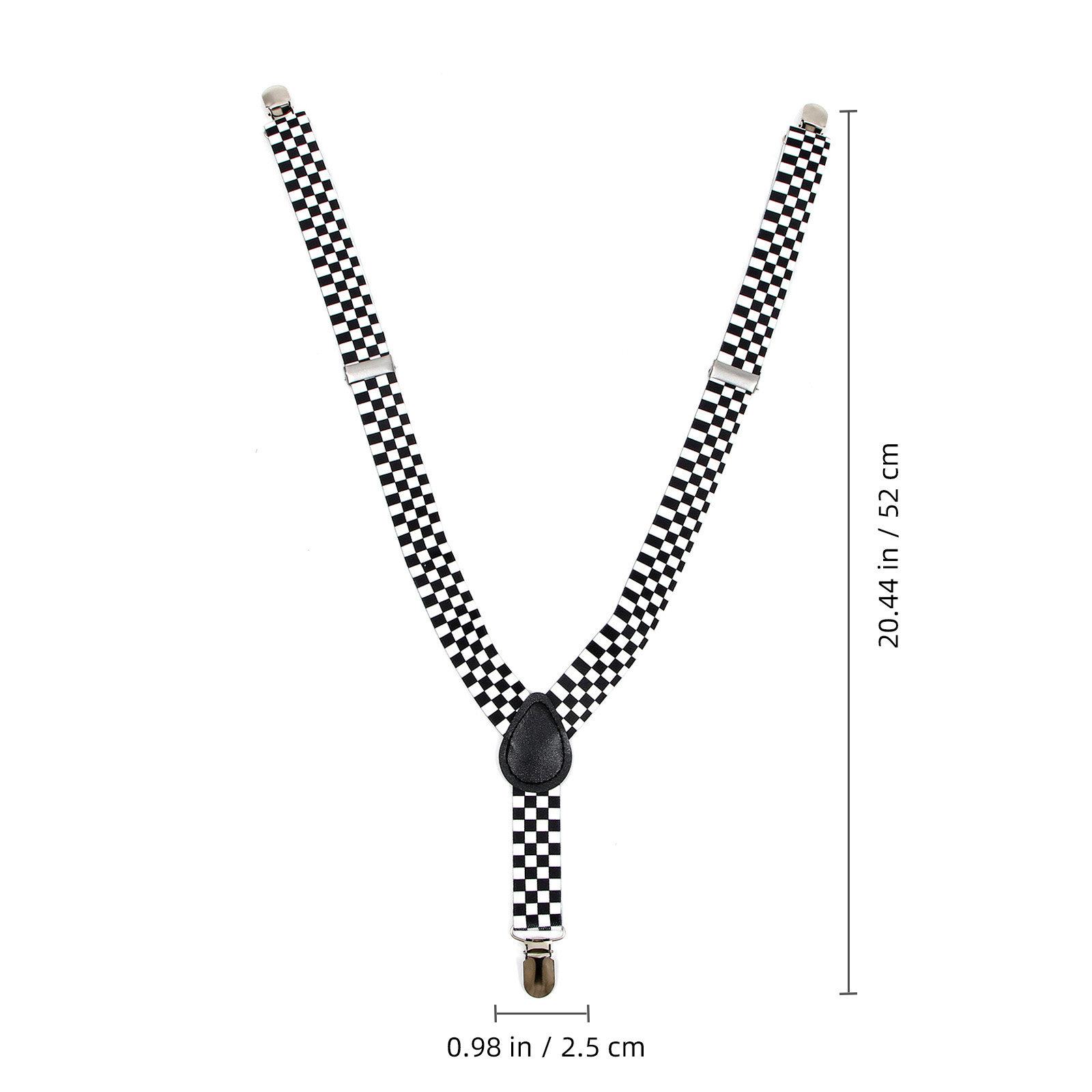 Black White Checkered Y-Back S - Suspender Clip Formal review and price