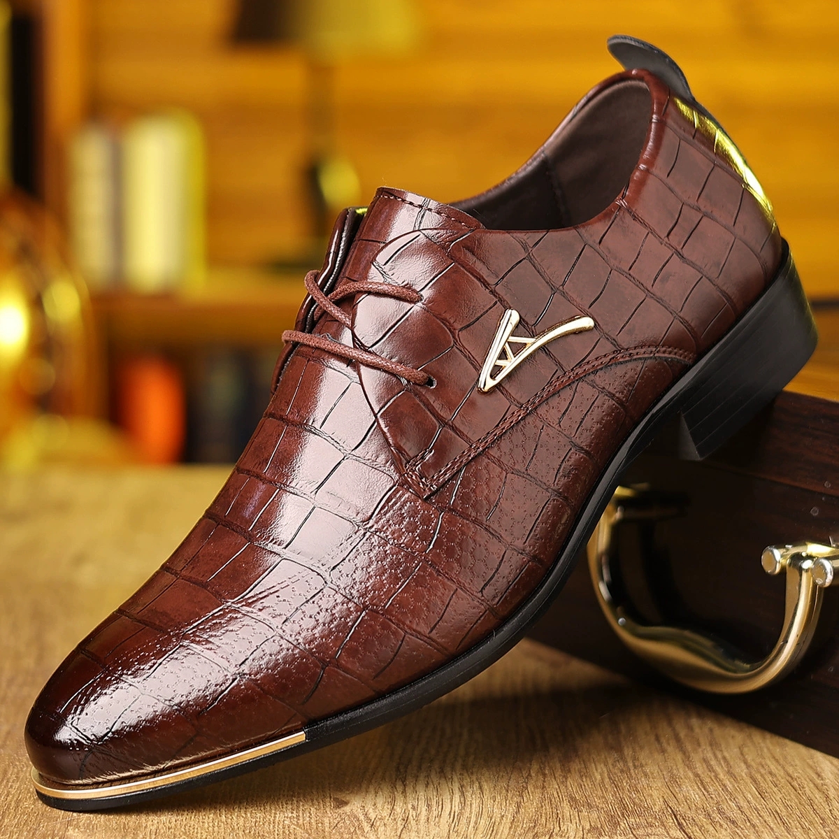 Fashion PU Leather Shoes Men B - Men'S Formal Wear Accessories review and price
