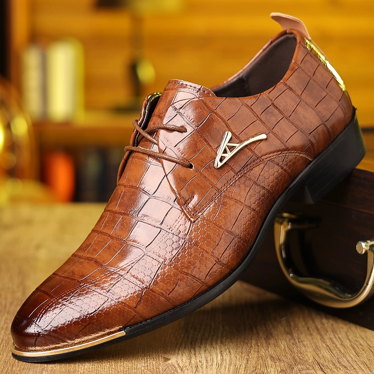 Fashion PU Leather Shoes Men B - Men'S Formal Wear Accessories review and price