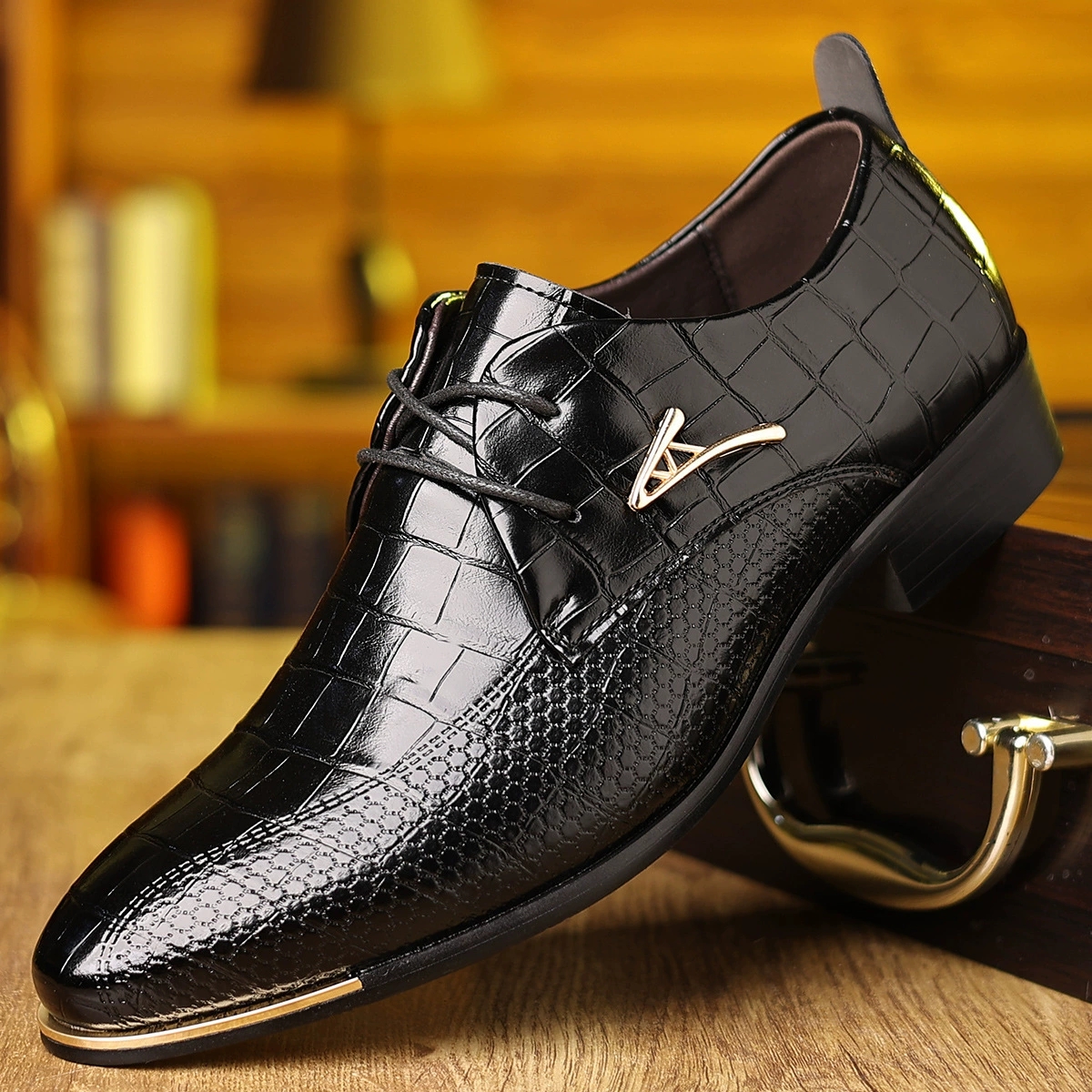 Fashion PU Leather Shoes Men B - Men'S Formal Wear Accessories review and price