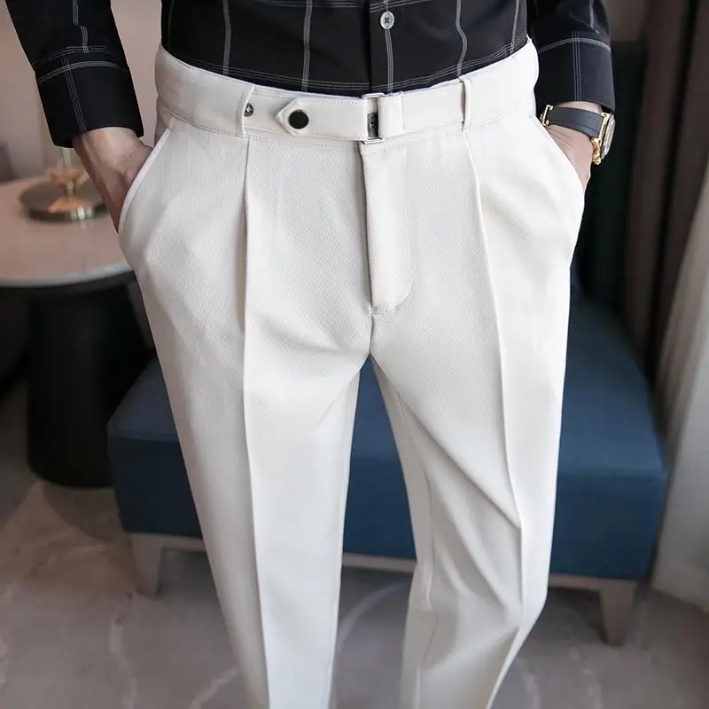Tressed Trousers For Men Slim  - Men Formal Wear Clothes review and price