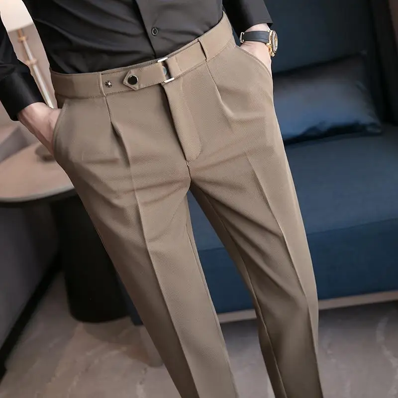 Tressed Trousers For Men Slim  - Men Formal Wear Clothes review and price