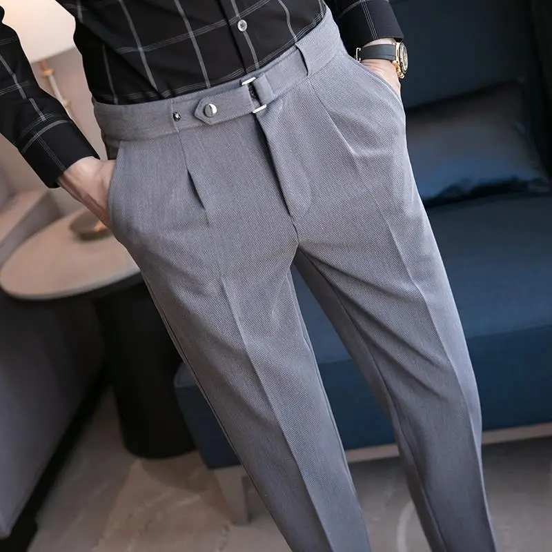 Tressed Trousers For Men Slim  - Men Formal Wear Clothes review and price
