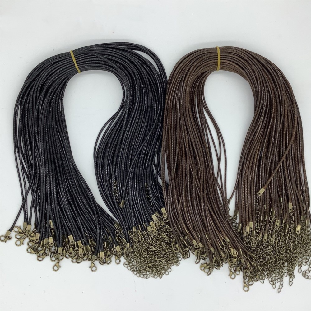 20pcs 45cm Brown Waxed Necklac - Patent Leather Oxford review and price