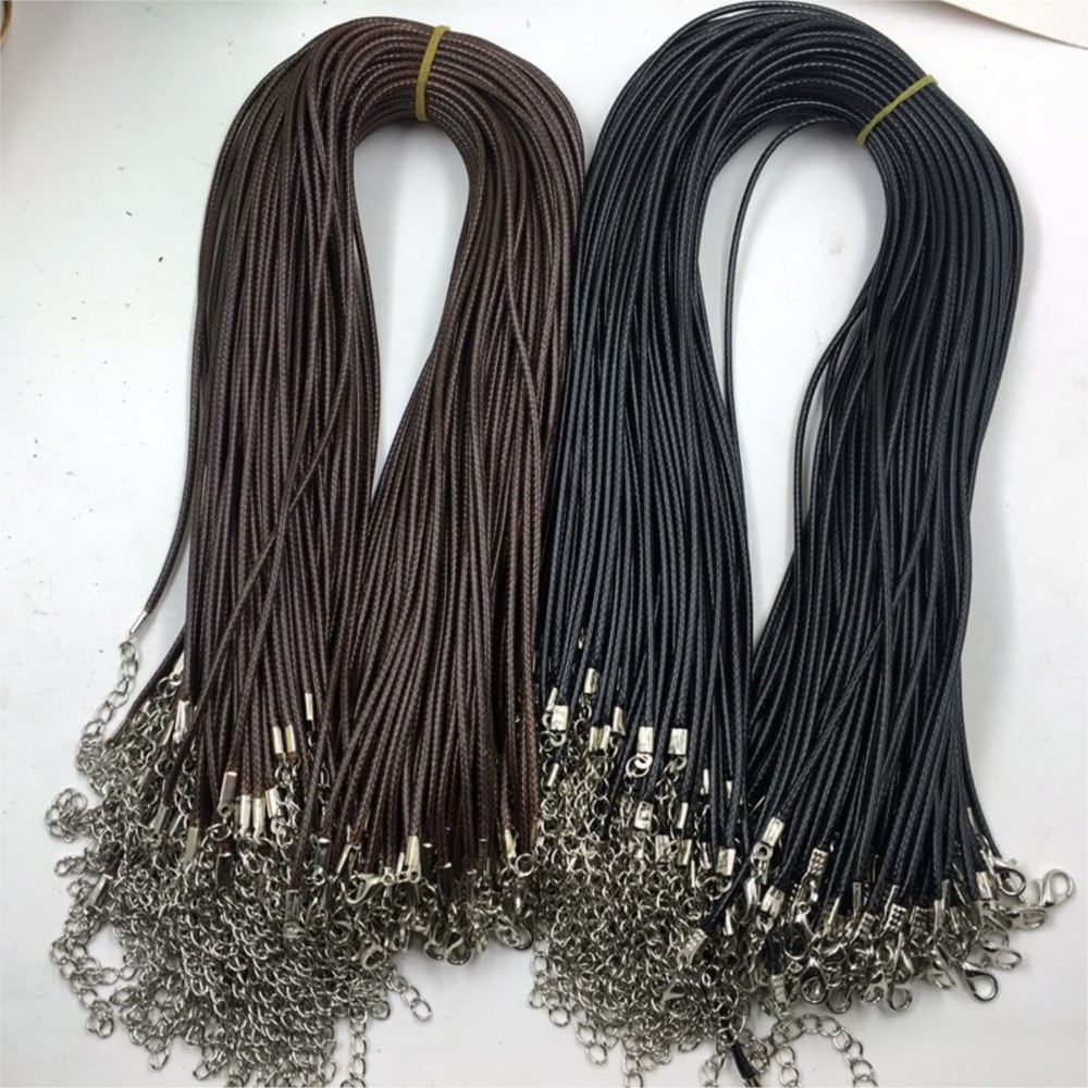 20pcs 45cm Brown Waxed Necklac - Patent Leather Oxford review and price