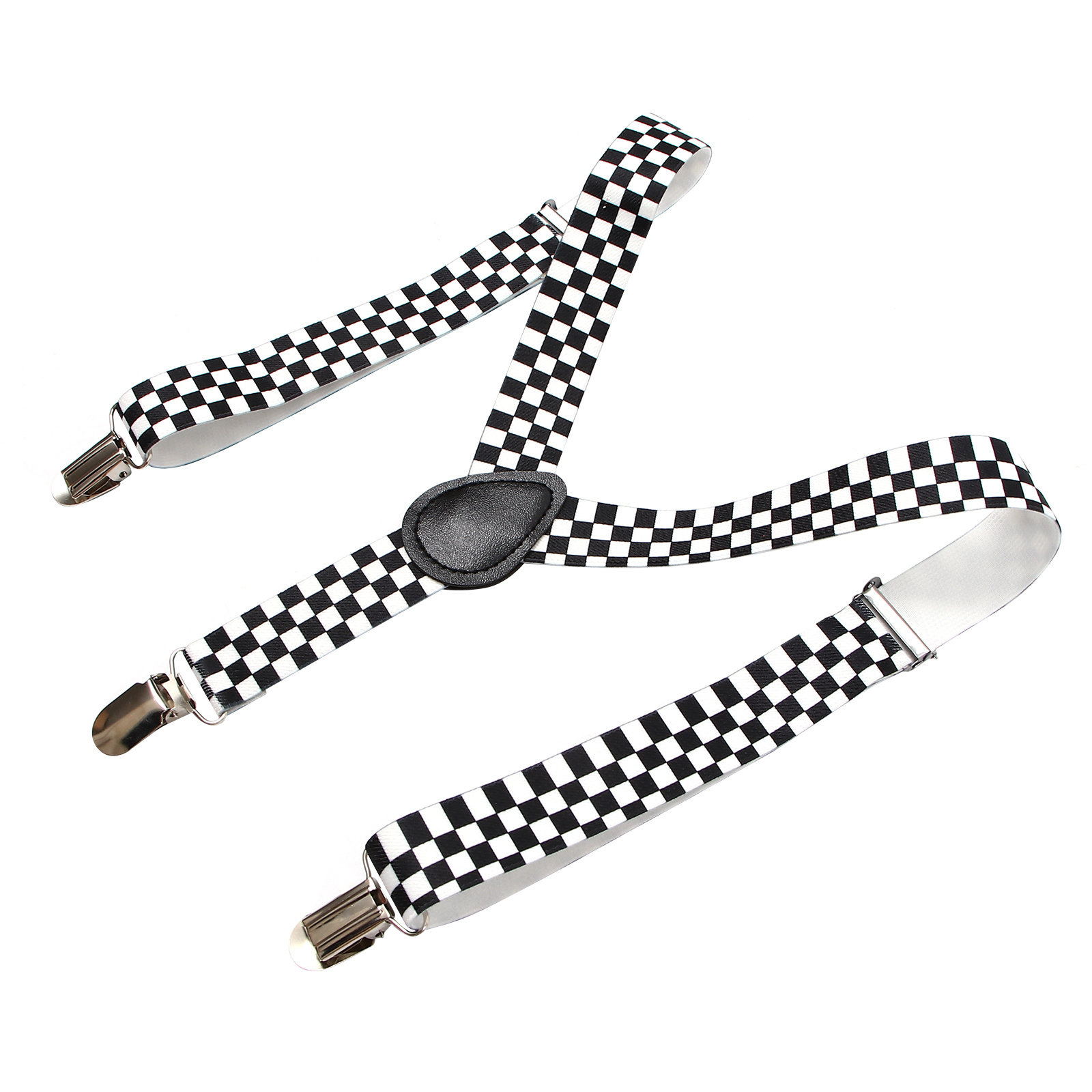 Black White Checkered Clip-on  - Suspender Clip Formal review and price