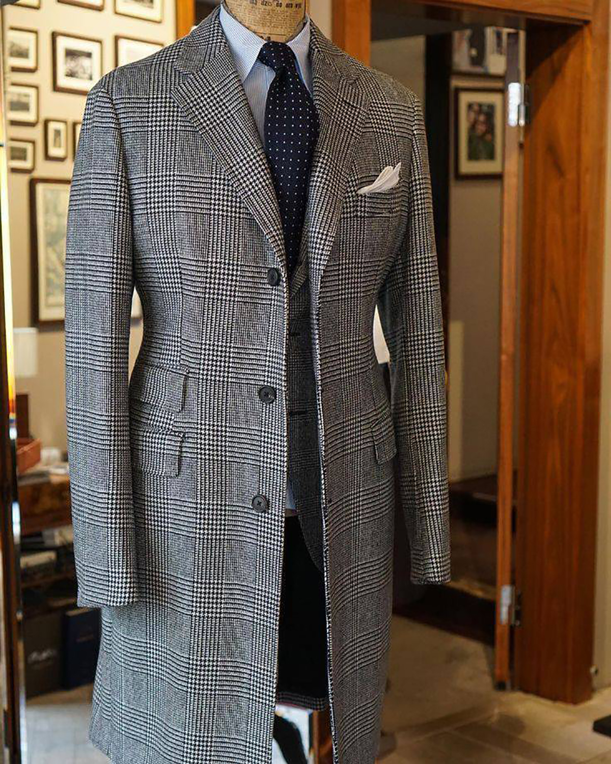 Plaid Woolen Overcoat Jacket F - Men'S Formal Wear In Winter review and price