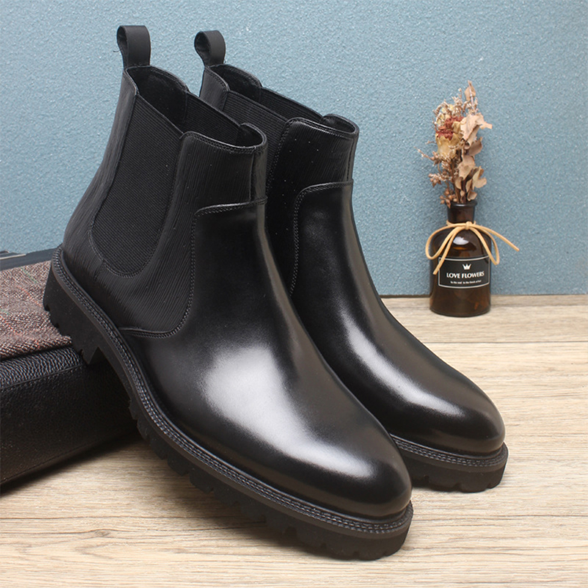 Men's Brown Leather Chelsea An - Men'S Formal Wear In Winter review and price