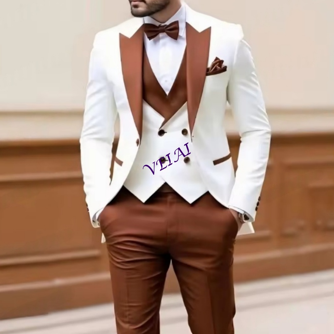 New White And Brown Men Suit F - Men'S Formal Wear Accessories review and price