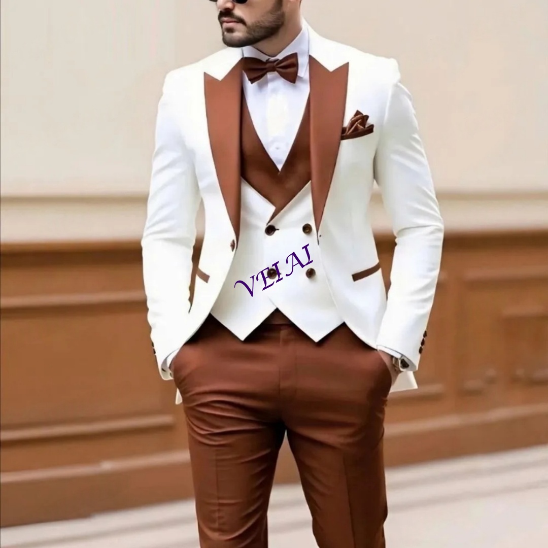 New White And Brown Men Suit F - Men'S Formal Wear Accessories review and price