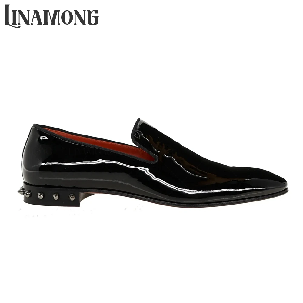 Black Patent Leather Rivet Loa - Patent Leather Oxford review and price