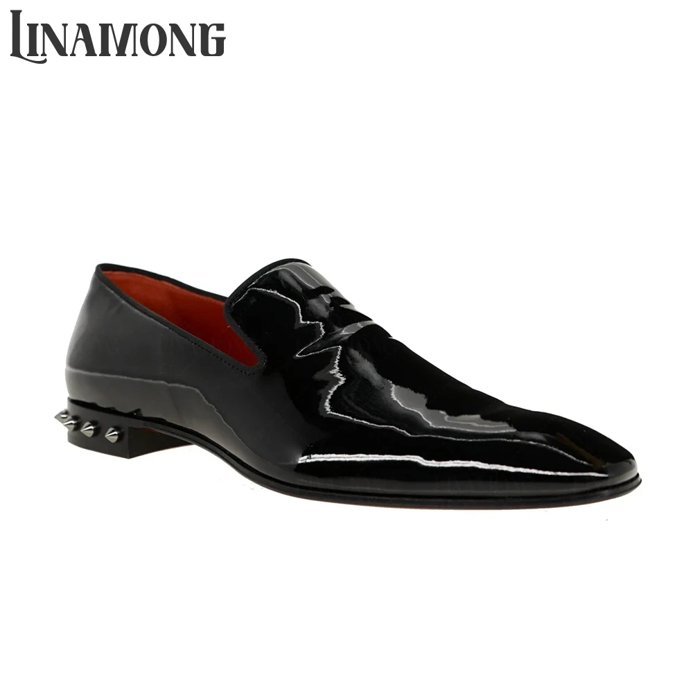 Black Patent Leather Rivet Loa - Patent Leather Oxford review and price