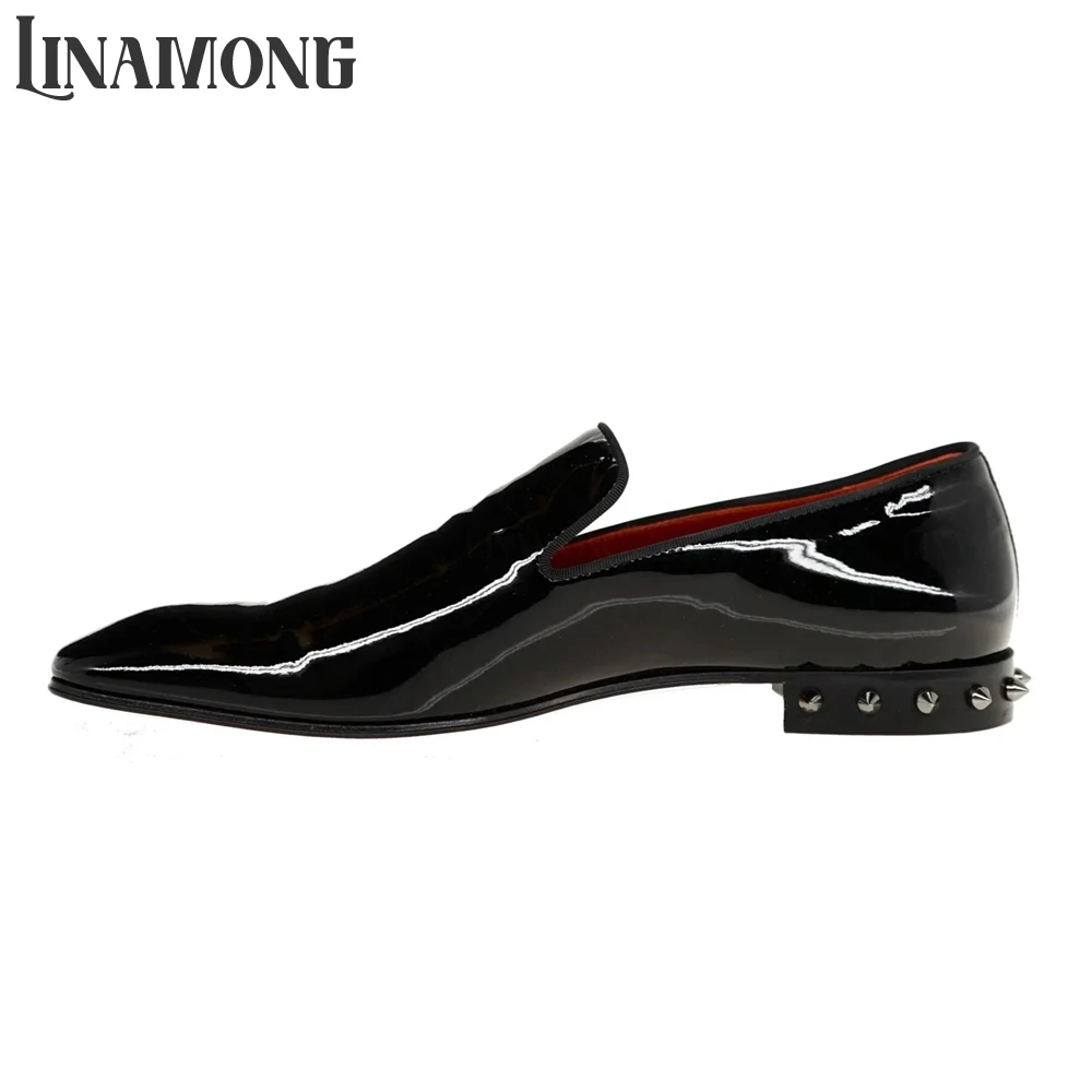 Black Patent Leather Rivet Loa - Patent Leather Oxford review and price